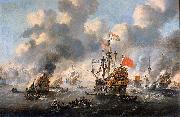 Esaias Van de Velde The burning of the English fleet off Chatham oil painting artist